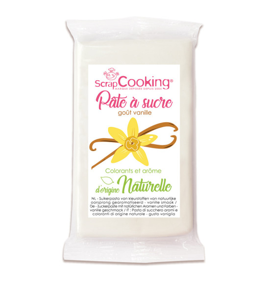 Pâte à sucre blanche goût vanille d'origine naturelle 250 g Pâte à sucre blanche goût vanille d'origine naturelle 250 g