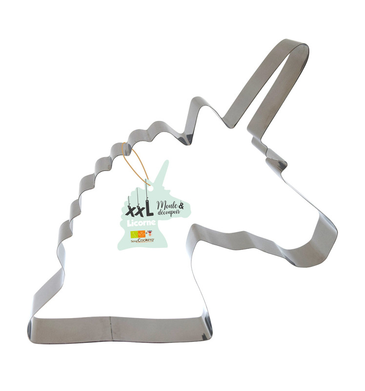 XXL stainless steel Unicorn cookie cutter mould