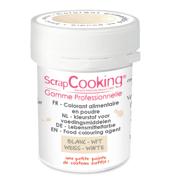 Colorant alimentaire en poudre blanc 5 g Colorant alimentaire en poudre blanc 5 g