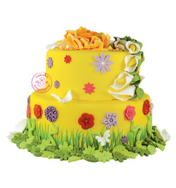 Rouleau de pâte à sucre motif Happy Birthday 150 g
