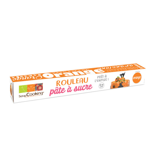 Pâte à sucre prête à l'emploi rouleau orange Ø36 cm Pâte à sucre prête à l'emploi rouleau orange Ø36 cm