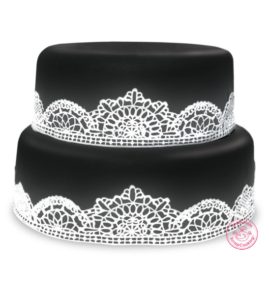 Pâte à sucre noire 100 g + paillettes dorées - Pâte à sucre - Creavea