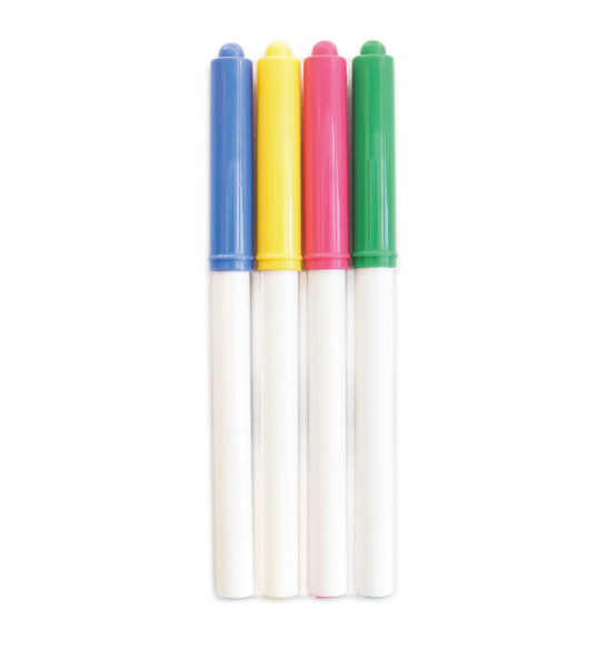 4 food pens yellow, green, pink, blue