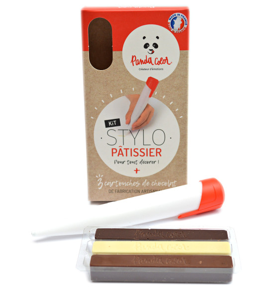 Kit stylo pâtissier + 3 cartouches de chocolat PandaColor® Kit stylo pâtissier + 3 cartouches de chocolat PandaColor®