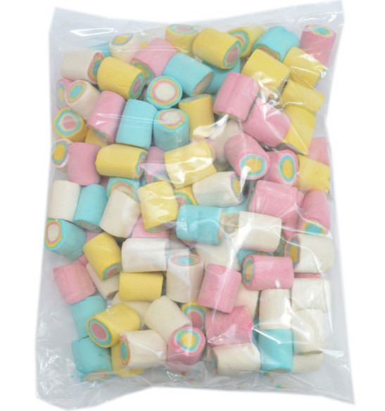 Sachet de +/- 140 marshmallows arc en ciel Sachet de +/- 140 marshmallows arc en ciel