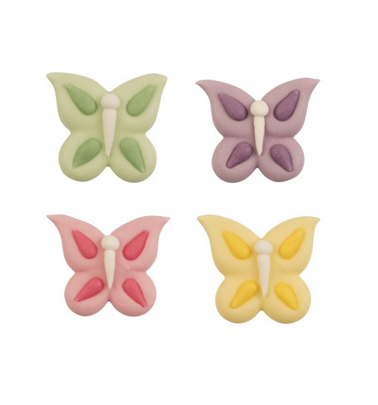 Décosucres papillons assortis x 4 Décosucres papillons assortis x 4