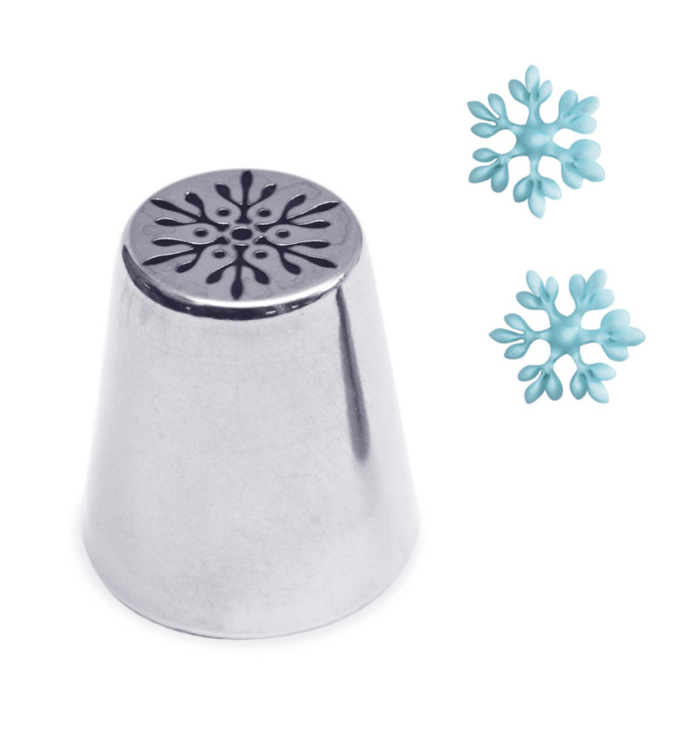 Stainless steel snowflake piping tip