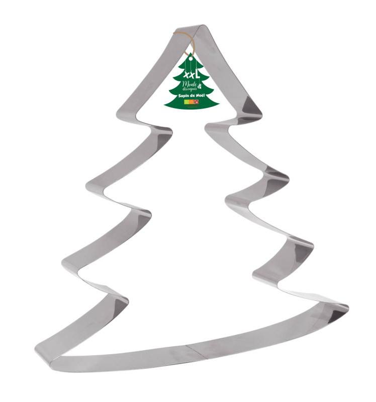 XXL stainless steel Christmas tree cookie cutter mould