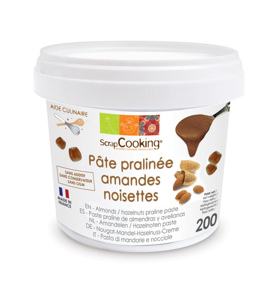 Pâte de praliné amandes-noisettes 200 gr Pâte de praliné amandes-noisettes 200 gr