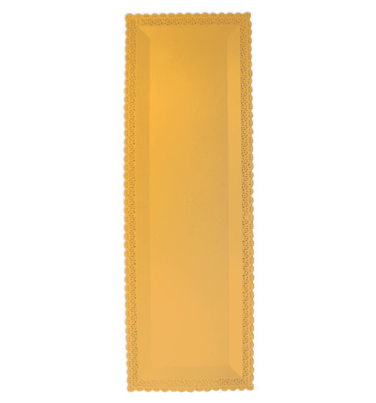 Plat dentelle rectangulaire 13x40 cm or Plat dentelle rectangulaire 13x40 cm or