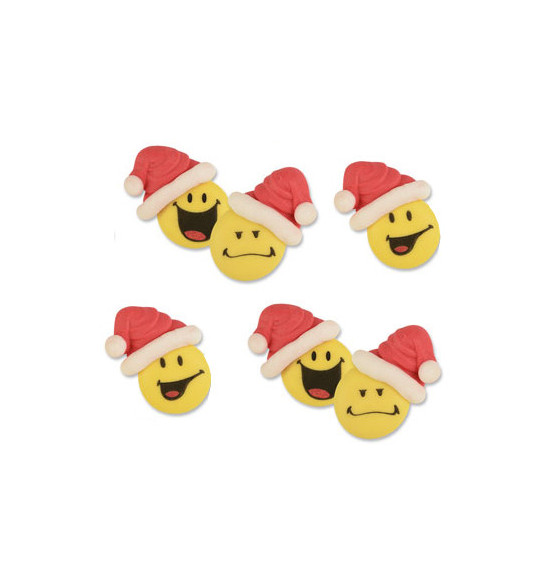 Décosucres smileys Père-Noël Décosucres smileys Père-Noël
