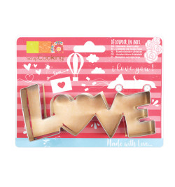 Stainless steel "Love” cookie cutter