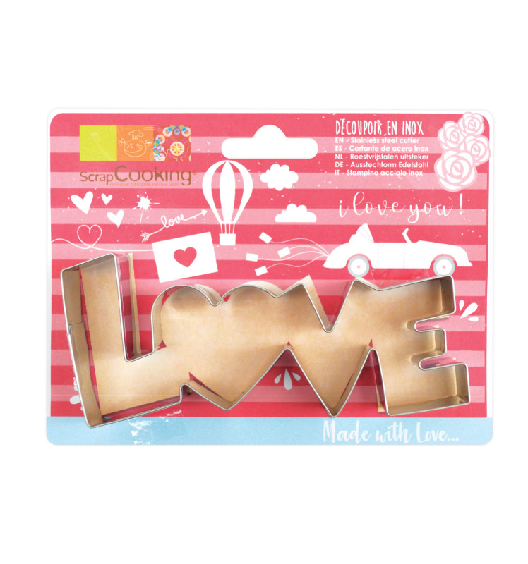 Découpoir inox mot Love