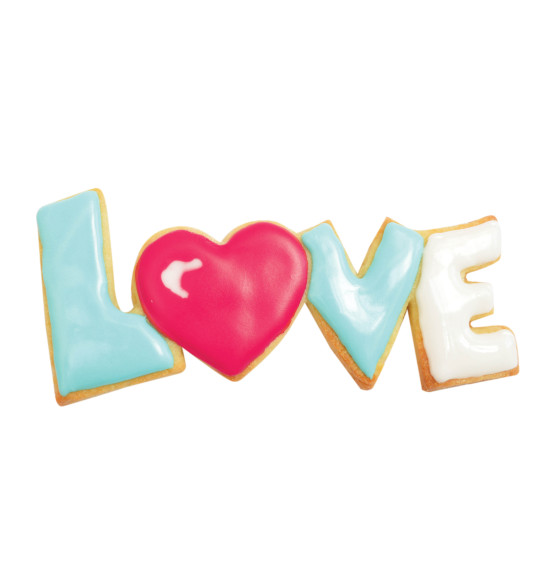 Stainless steel "Love” cookie cutter