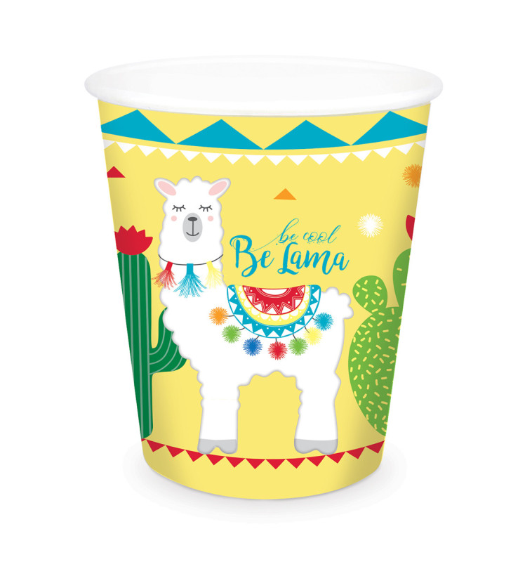 8 Lama paper party cups