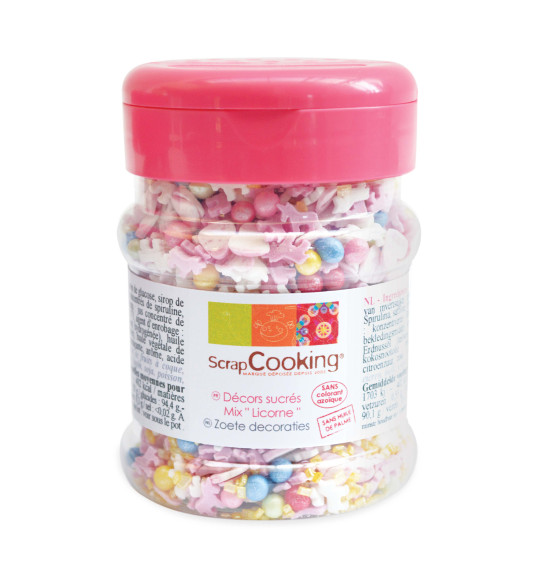 Pot de décors sucrés mix Licorne Pot de décors sucrés mix Licorne