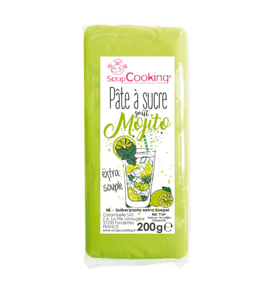 Pâte à sucre aromatisée Mojito 200 gr Pâte à sucre aromatisée Mojito 200 gr
