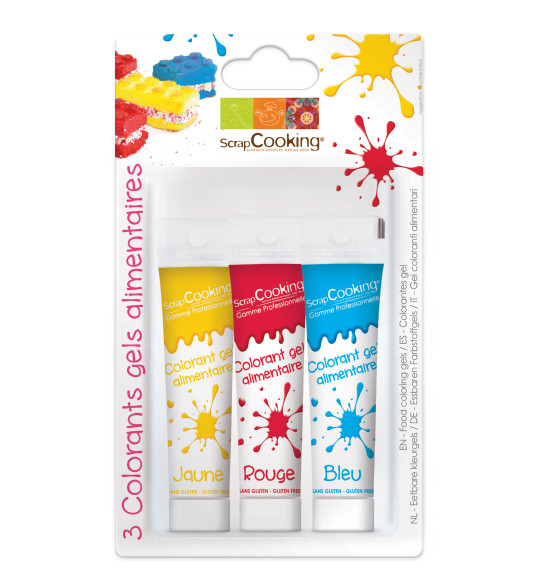 Lot color'gels x3 rouge/ bleu/ jaune Lot color'gels x3 rouge/ bleu/ jaune
