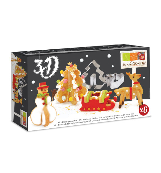 Découpoirs inox 3D Noël Découpoirs inox 3D Noël