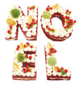 Noel alphabet cake