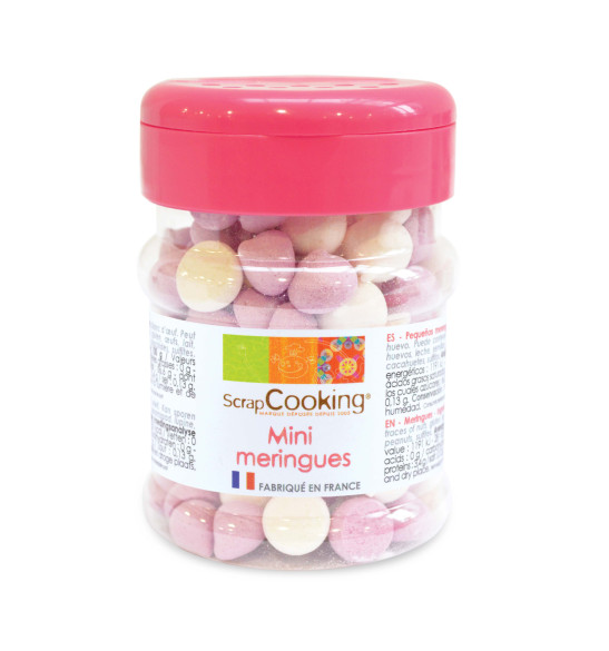Pot of lilac/white mini meringues 35g Pot of lilac/white mini meringues 35g