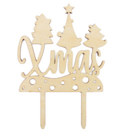 Xmas wood cake topper