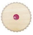 Round wood cake base with lacework trim ø 29cm