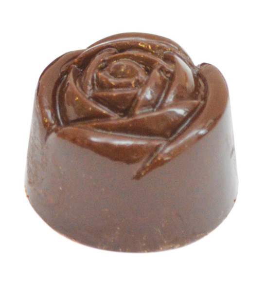 Réalisation avec moule rigide chocolats roses réf.6752