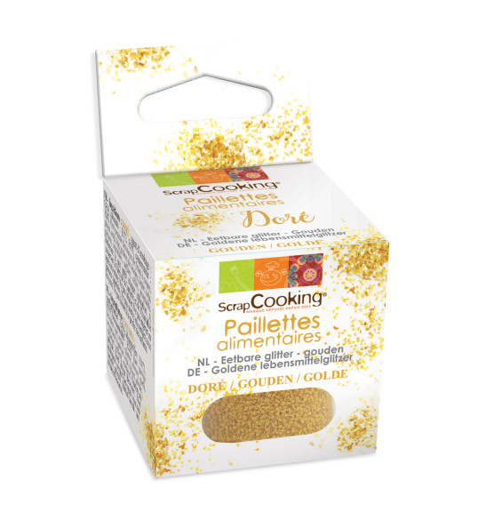 Paillettes alimentaires dorées 5 gr Paillettes alimentaires dorées 5 gr