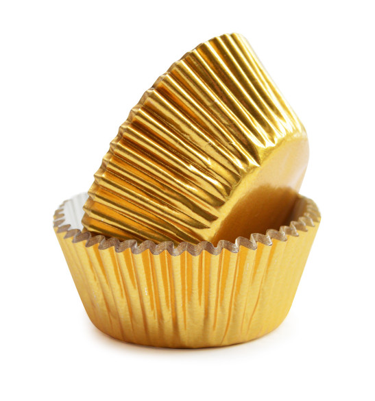 +/- 48 Gold-coloured cupcake cases