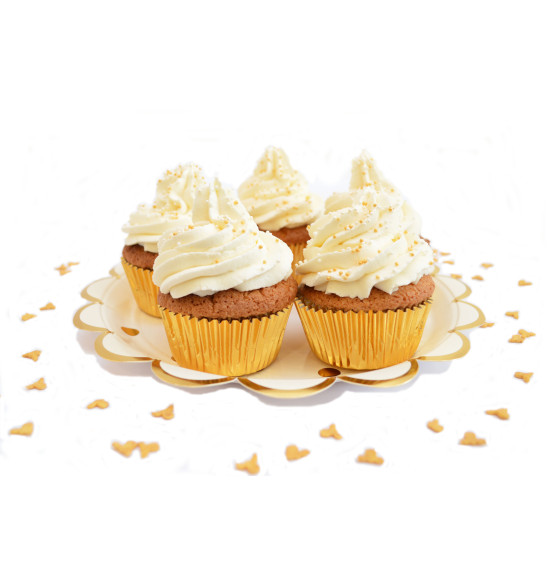 +/- 48 Gold-coloured cupcake cases