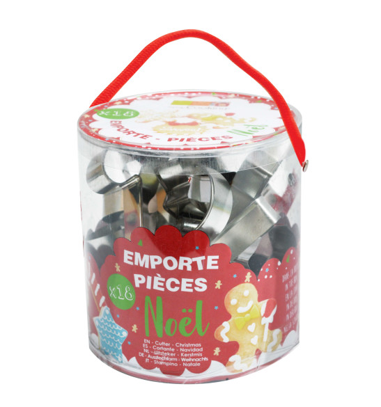 Seau 18 emporte-pièces Noël Seau 18 emporte-pièces Noël