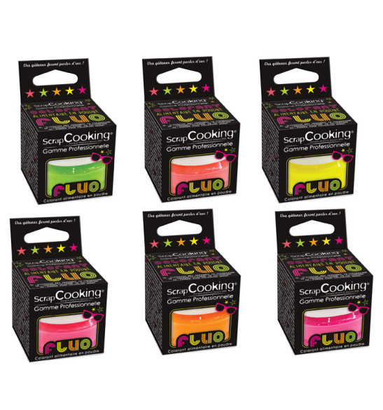 Lot de 6 colorants fluos Lot de 6 colorants fluos