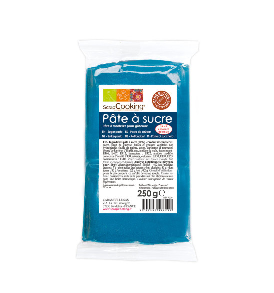 Pâte à sucre bleu foncée 250g Pâte à sucre bleu foncée 250g