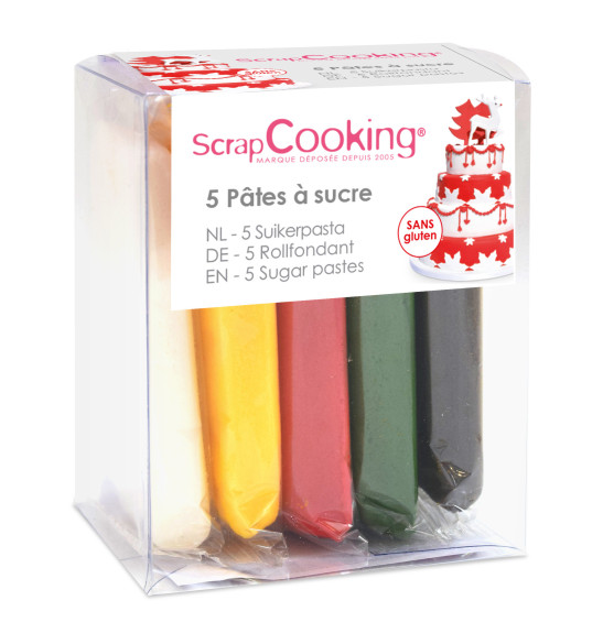 Boite 5 pâtes à sucre Noël 5 x 80 g Boite 5 pâtes à sucre Noël 5 x 80 g