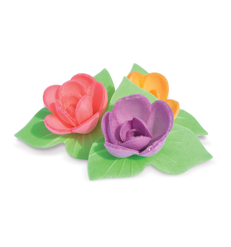Décos azyme 6 mini roses corolles réf.2286