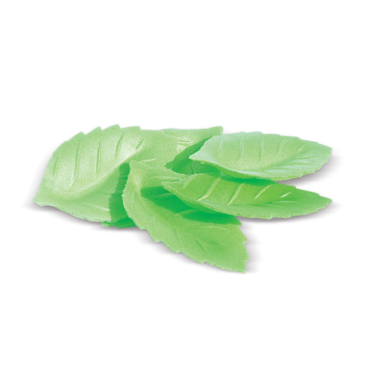 24 green leaf edible wafer decorations