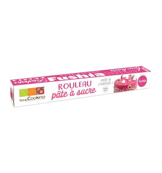 Pâte à sucre rouleau fuchsia 36 cm Pâte à sucre rouleau fuchsia 36 cm