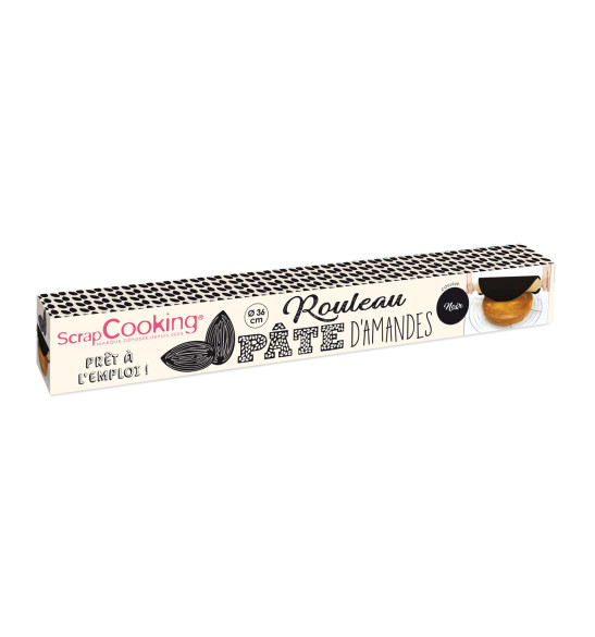 Rouleau pâte d'amandes noire Ø 36 cm Rouleau pâte d'amandes noire Ø 36 cm
