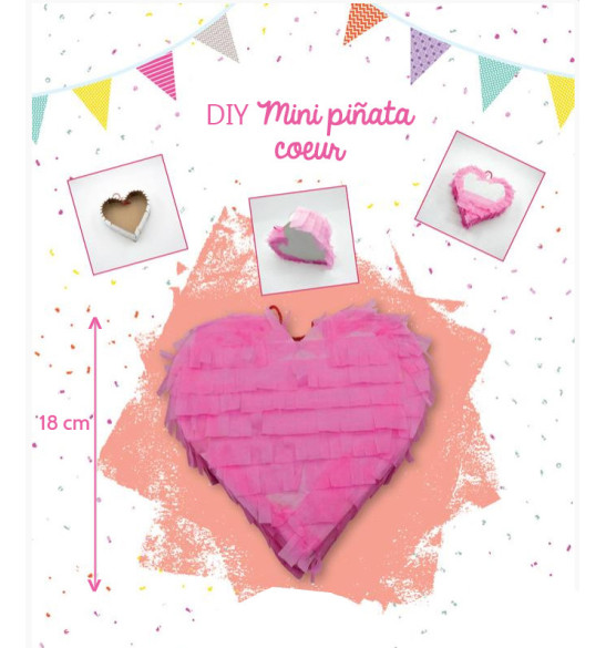 DIY mini piñata cœur rose DIY mini piñata cœur rose