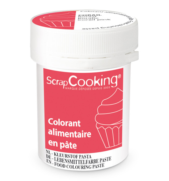 Colorant alimentaire en pâte corail 20g Colorant alimentaire en pâte corail 20g