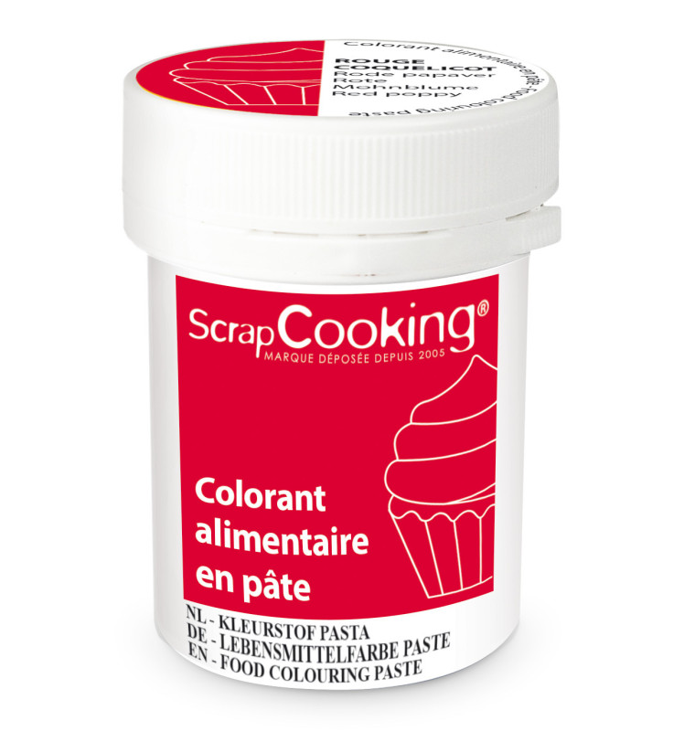 Colorant alimentaire en pâte rouge coquelicot 20g