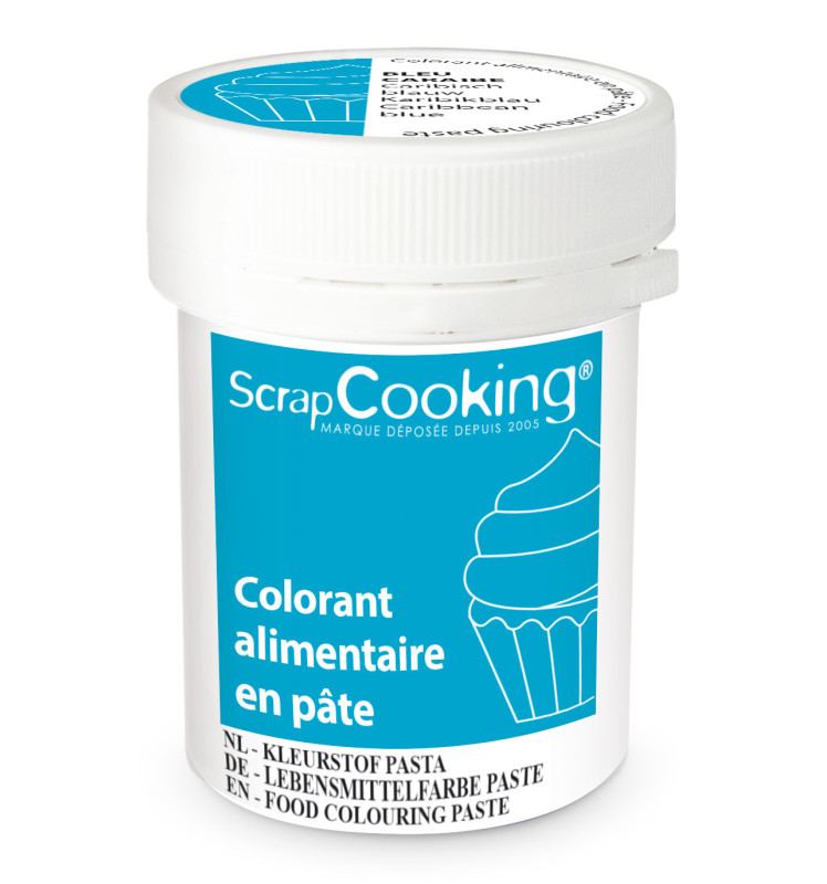 Colorant alimentaire en pâte bleu caraïbes 20g