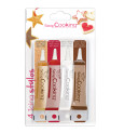 4 Icings or, choco, blanc, rouge réf.7125