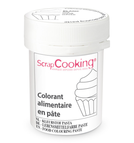 Colorant alimentaire en pâte blanc 20g Colorant alimentaire en pâte blanc 20g