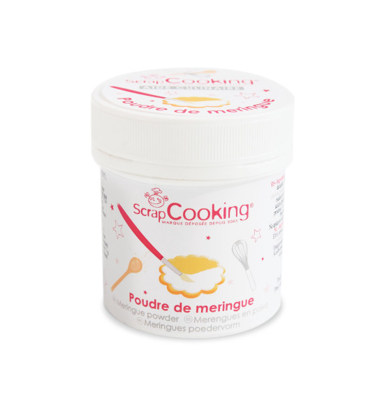 Pot de poudre de meringue blanche Pot de poudre de meringue blanche