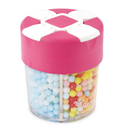 Petite boîte distributrice décors sucrés "Perles assorties" réf.7055