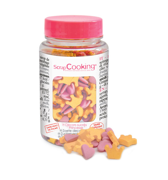 Pot of Princess sugar sprinkles 55g