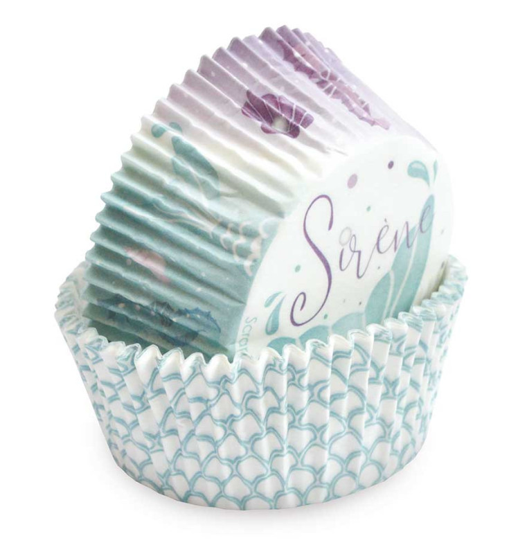 -/36 Mermaid cupcake cases