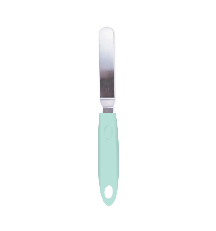 ScrapCooking - Spatule Coudée Inox 29 cm - Spatule Pâtisserie Gâteau  Cuisine - Ustensile Accessoire Cake Design Chocolat Glaçages Lissages -  Vert